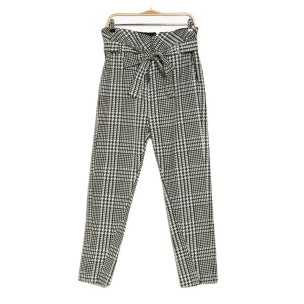 New AG Gerren Cotton Paperb Waist Pants in Pixel Plaid Size M - Picture 16 of 16